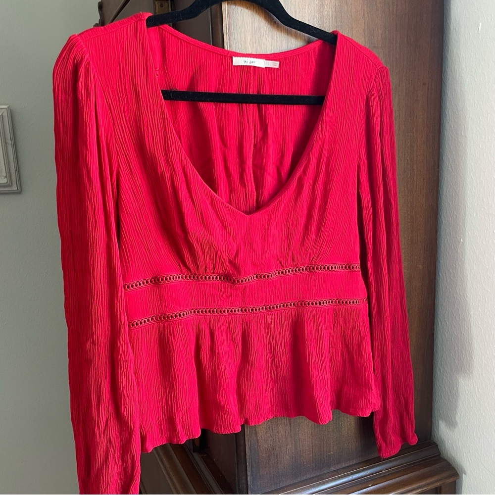 Vibrant Red women’s Blouse size large